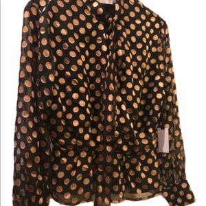 ASTR polka dot blouse/top